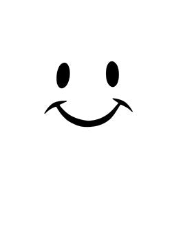 Tattoo template of a minimalist joyful smiley face