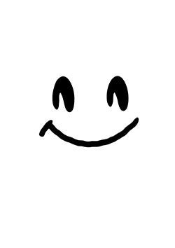 Tattoo template of a classic smiley face icon