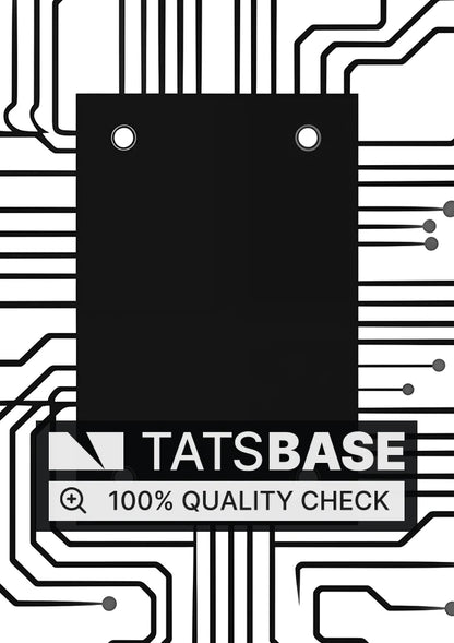 Tattoo template of a microchip with circuits radiating outward symbolizing a connection to technology and innovation