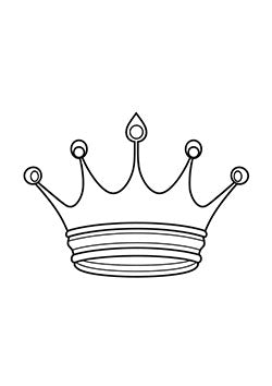 Tattoo template of a minimalist crown symbolizing elegance