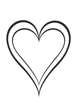 Tattoo template of a heart and infinity symbol combination