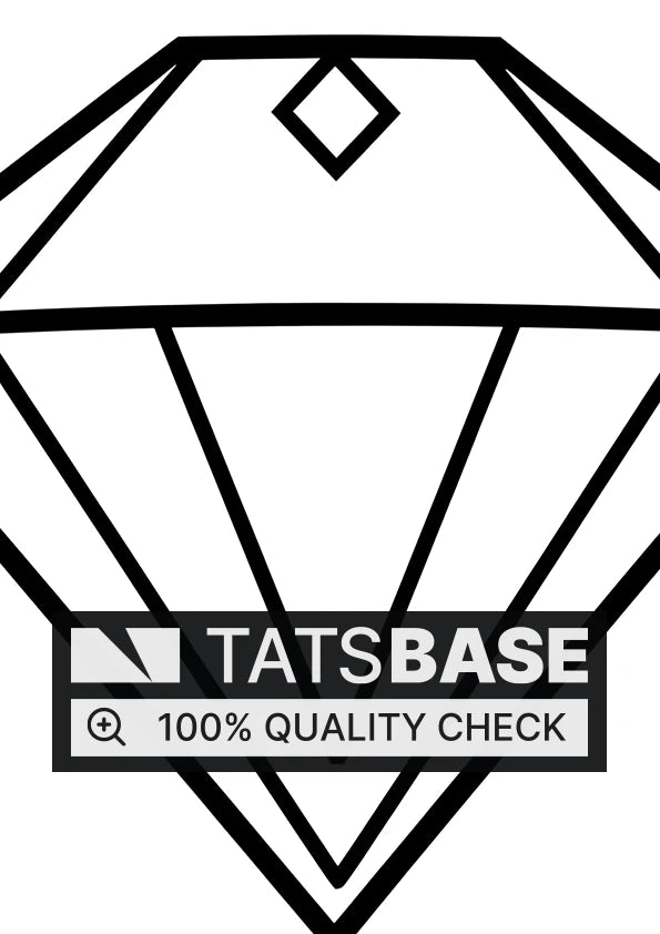 Tattoo template of a minimalist geometric diamond symbol reflecting clarity and strength