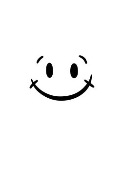 Tattoo template of a simplistic smiling face