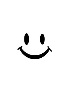 Tattoo template of a smiling face emoji