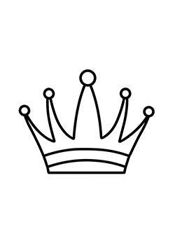 Tattoo template of a simple royal crown design