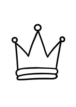 Tattoo template of a minimalist crown signifying royalty