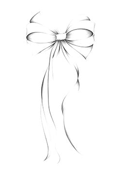 Tattoo template of a delicate and flowing ribbon symbolizing elegance and simplicity