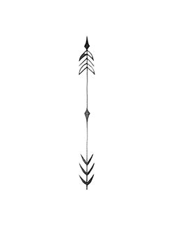 Tattoo template of a minimalist elegant arrow design