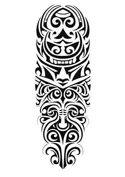 Tattoo template of a Maori tribal design with intricate patterns