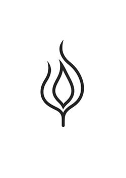 Tattoo template of a stylized flame design