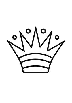 Tattoo template of a stylized royal crown