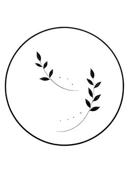 Tattoo template of a circular branch symbolizing continuity