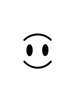 Tattoo template of a smiley face icon