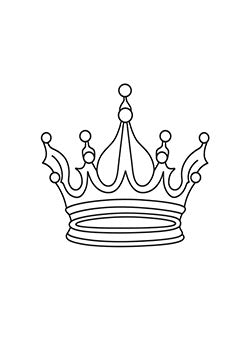 Tattoo template of an ornate crown symbolizing royalty