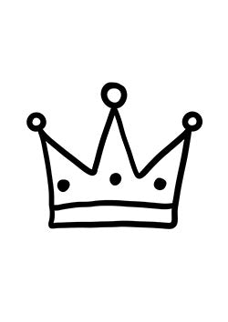 Tattoo template of a simplified crown design