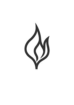 Tattoo template of a stylized elegant flame