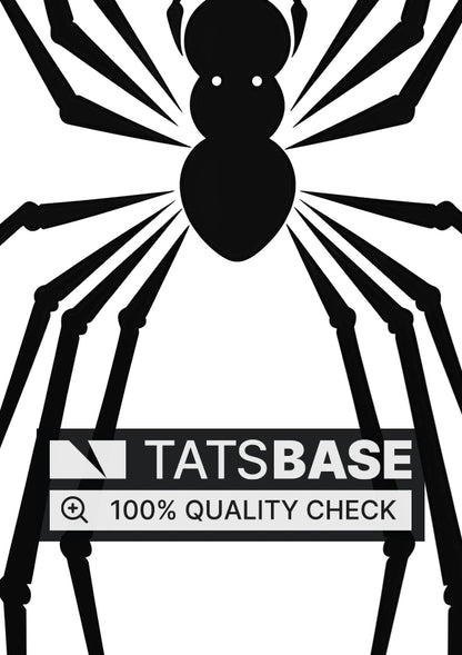 Tattoo template of a minimalist spider.