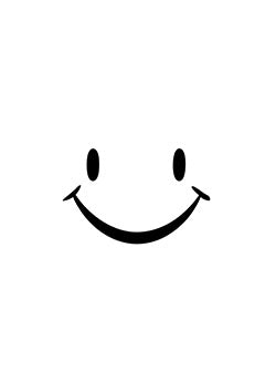 Tattoo template of a minimalist smiley face