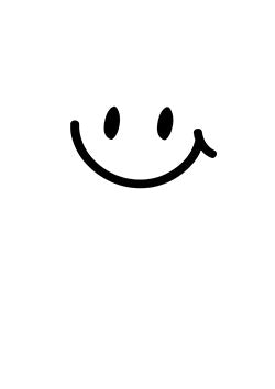 Tattoo template of a winking smiley face emoji