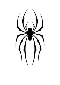 Tattoo template of a stylized spider