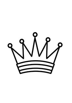 Tattoo template of a minimalist crown design