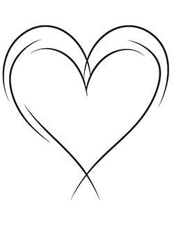 Tattoo template of a combined heart and infinity symbol design