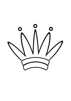 Tattoo template of a stylized crown with three points