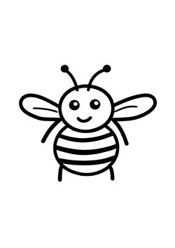 Tattoo template of a simplistic friendly bee