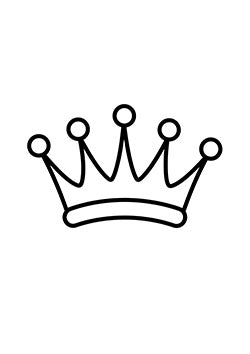 Tattoo template of a simple outlined crown