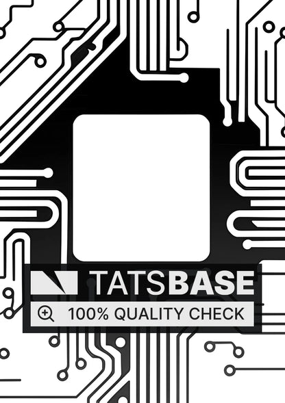 Tattoo template of a microchip with radiating circuitry lines