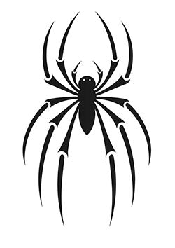 Tattoo template of a stylized spider