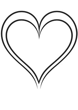 Tattoo template of a heart shape symbolizing love and affection