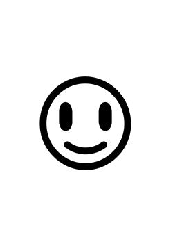 Tattoo template of a classic smiley face design