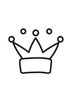 Tattoo template of a minimalistic crown design