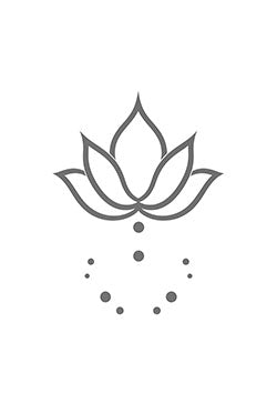 Tattoo template of a minimalist lotus flower with dot work, symbolizing tranquility and spiritual growth