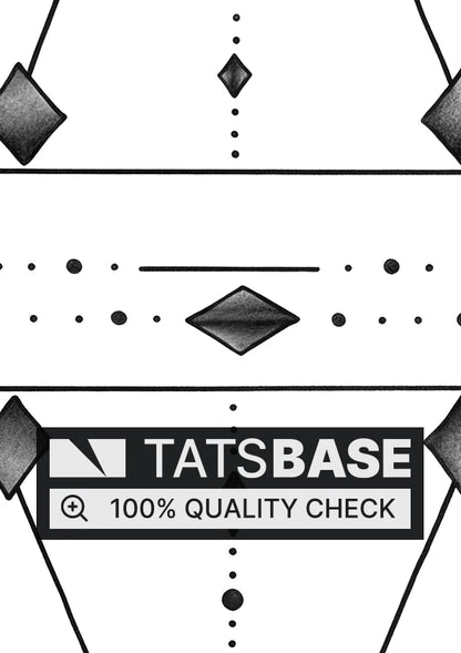 Tattoo template of a symmetrical geometric design